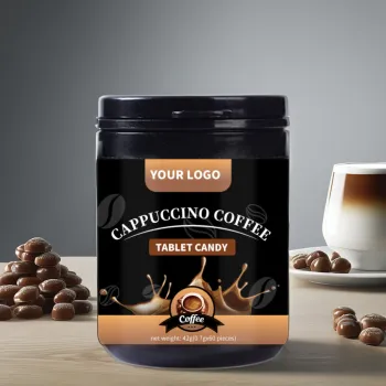OEM/RTS Classic Cappuccino Coffee Bean Flavored Tablet Candy