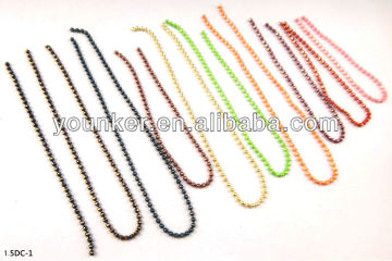 1.5DC Faceted Decoration Brass Ball Chain in NEON colours