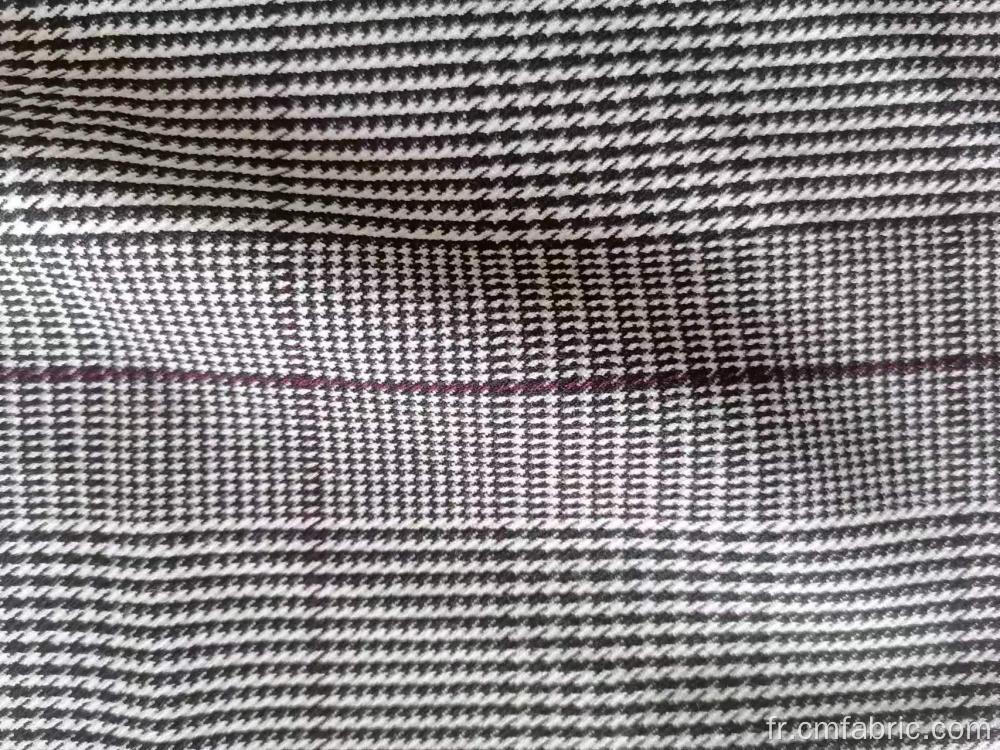 Tissu de chèque teint en le fil de fil en polyester Rayon Spandex Rayon