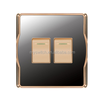 High Quality Smart 2 Gang 1 Way Electrical Wall Light Switch