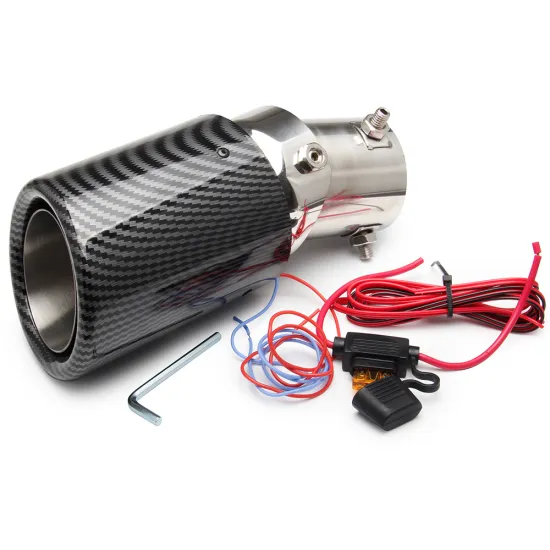 High-Temperature Resistant Carbon Fiber Luminous Car Rear Exhaust Pipe Tail Muffler Tip Cover for Auto Refitting