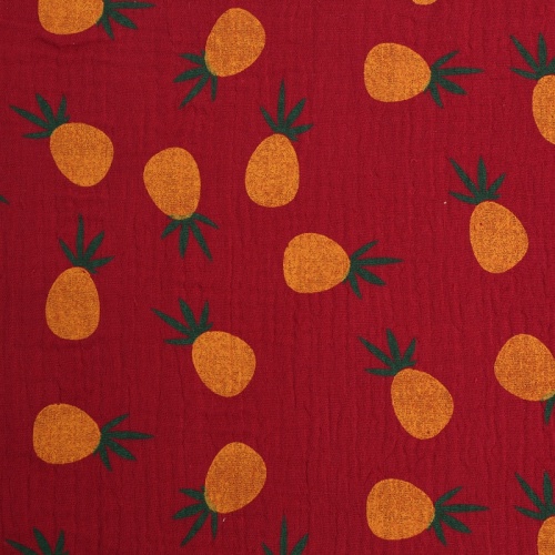 100% Cotton Double Layer Gauze Printed Fabric