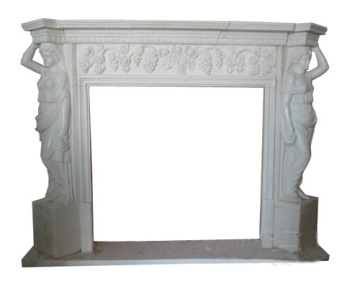 Fireplace-04 Carved Marble Fireplace