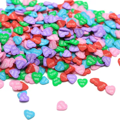 Heart Love Polymer Clay Sprinkle For Kids Diy Craft Clay Nail Art Scrapbook Decoration DIY