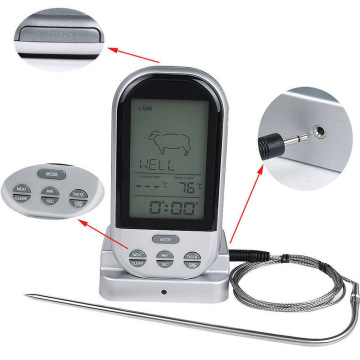 Digital Wireless Meat Thermometer: BBQ and Kitchen Cooking Essential with Large LCD Display