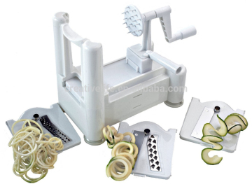 Amazon Hot Selling Tri-Blade Plastic Spiral Vegetable Slicer