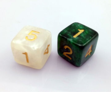 golden pips pearl and metallic color custom dice