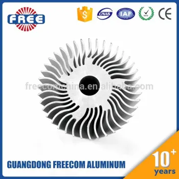 Custom round aluminum heat sink extrusion for LED light