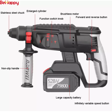 Industrial brushless charging electric tool Impact drill machine power hammer Lithium battery jack power hammer drills