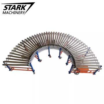 Extendable Roller Conveyor with Motors and Adjustable Height for Portable Warehouse