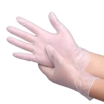 Disposable vinyl exam gloves powder free