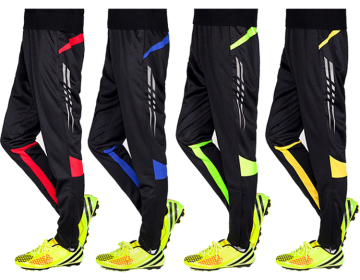 Custom Cheap Zipper Pocket Polyester Soccer Long Pants