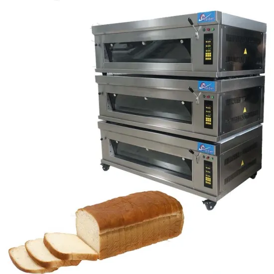 Commercial Deck Oven with Steam 12-Tray 3 Deck Bakery Oven