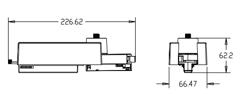 2 Wires Lighting Track Gearbox