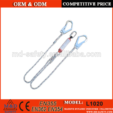 Good quality shock absorbing safety lanyard with energy absobe