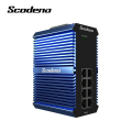 Scodeno Fashion Design XBLUE Series 8*10/100/1000 GIGABIT BASE-T MANKED DIN-RAIL Industrial POE Ethernet Switch
