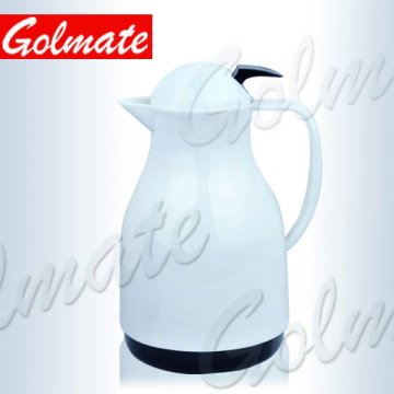 NICE COLOR PLASTIC THERMOS VACUUM JUG COFFEE POT TEA POT 1.0L WITH GLASS LINER