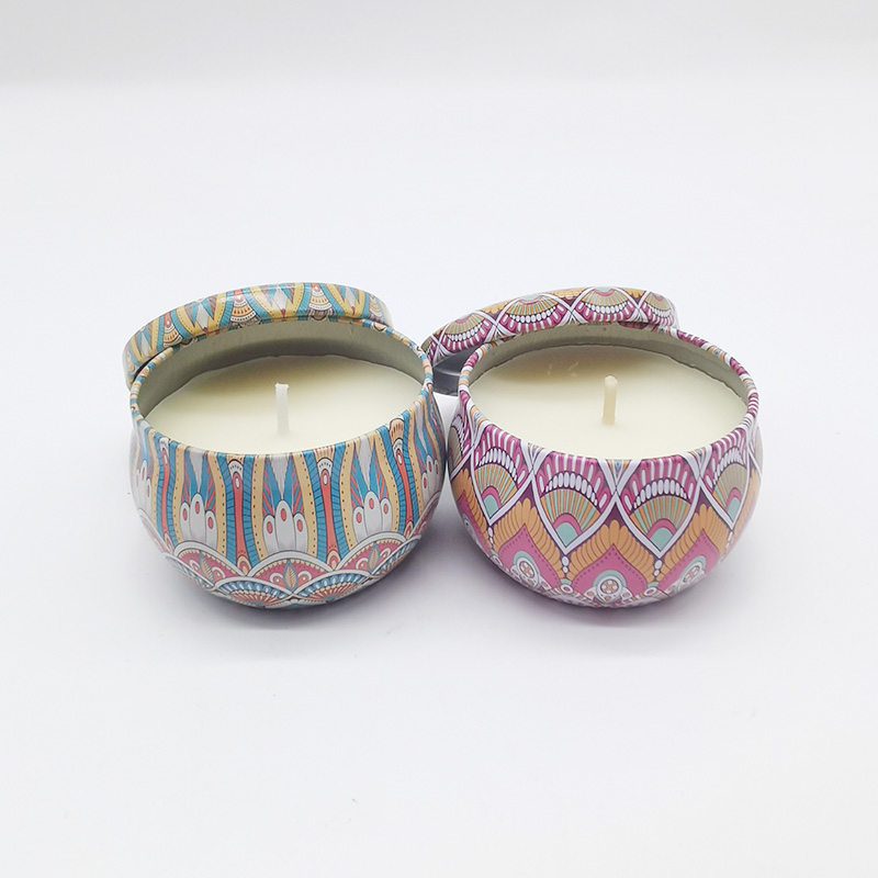 Натуральныя соевыя воску, духмяныя кветкавыя свечкі ў волава