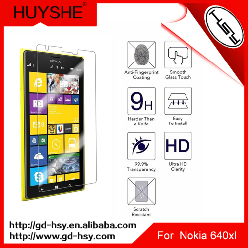 HUYSHE 0.3mm thickness 2.5d edge 640xl tempered glass screen protector for Nokia lumia