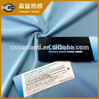 100 polyester coolmax weft knitted short sleeve fabric