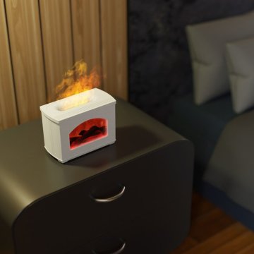 ISolfan Mini Creative Hotu Simulation Flame Control Air Electric Aroma Diffuser Fireplace Humidifier