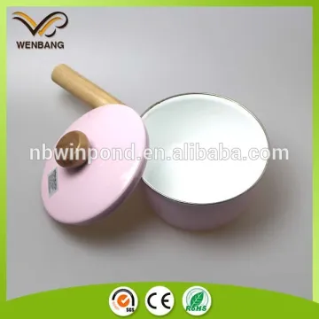 high quality low price enamelware, single handle large sauce pan