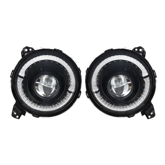 LED Fog Lights Assembly with RGBW Halos for Jeep Wrangler JL Gladiator Sport 2018-2023