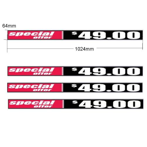 price display for supermarket shelf rack