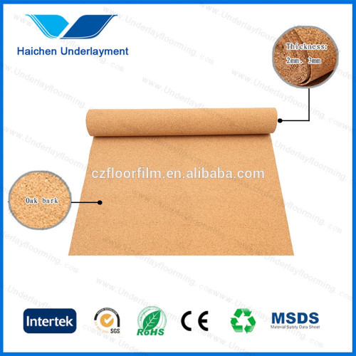 Protective cork foam roller rubber underlayment for laminate floor