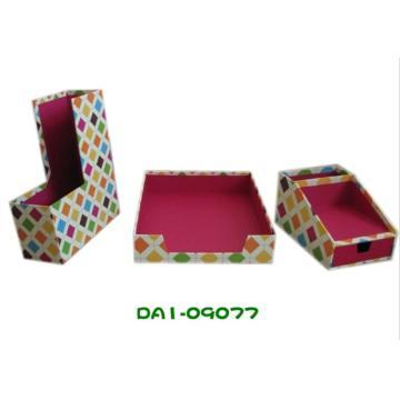 set of 3 paper stationery boxes