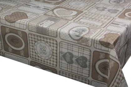 S-shaped Pvc Printed fitted table covers