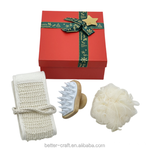 customized wooden bath sets spa shower gift set