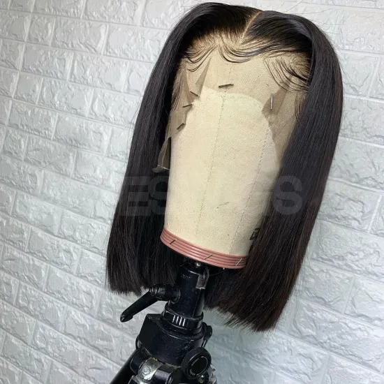Straight Short Bob Wigs Human Hair Hd Full Lace Front Wig Raw Brazilian Natural Virgin Human Hair Transparent Lace Frontal Wig