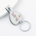 round Metal Bottle Opener Keychain with Laser Logo UV and Offset Printing Souvenir with Nail Clipper & UV Printing