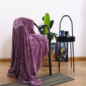 Jacquard Microfiber Fabric Non-Toxic Coral Fleece Blankets