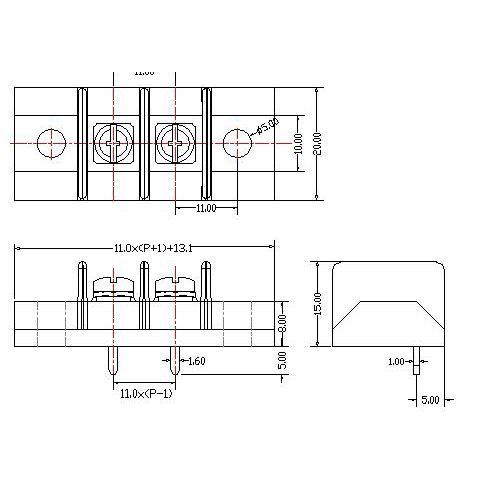 AT867-11.0XXX-B Barrier Terminal Block Pitch11.0mm 