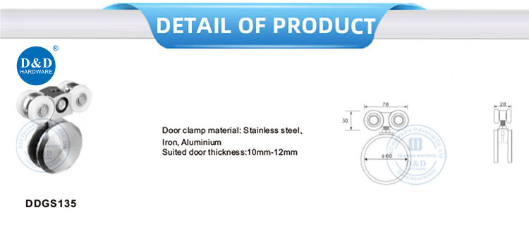 glass sliding door rolller