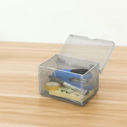 Flip storage box Metal grid storage and sorting