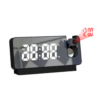 Digital Projection Clock with Calendar - Plastic Material for Living Room or Office