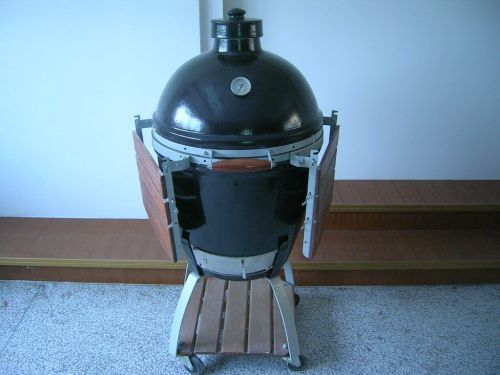 21'' High Temperature Big Green Egg Ceramic Grill For Meat / Fish / Chicken Outdoor Bbq
