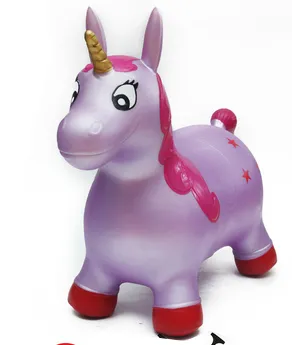 White Inflatable PVC Eco-friendly Soft Play Animal Toy: Inflatable Horse