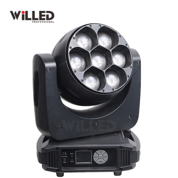 WILLED Pixel Control Bee Eyes 7X40W RGBW 4IN1 DMX Individual LED Zoom Wash Moving Head Light DJ