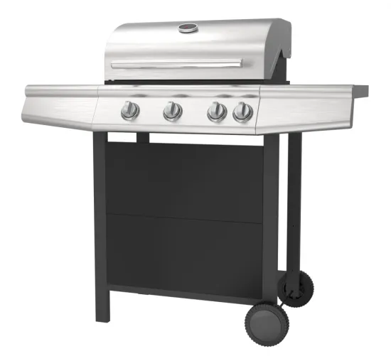 Outdoor Gas Barbecue Grill with Side Burner