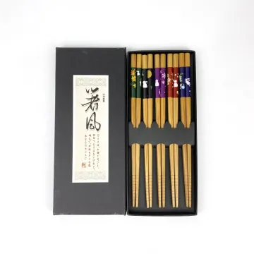Cute Rabbit Pattern Custom Japanese Bamboo Sushi Chopsticks Set - Perfect Wedding Party Gift