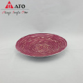 Home Embossed plate with Aluminzing&Spray color glass plate