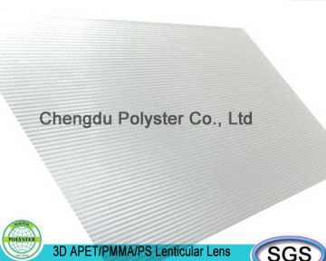 3.25mm 3D PS 3D Lenticular lens Sheet for shop displays,