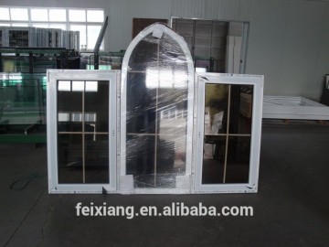 Oval-shaped fixed window+casement window