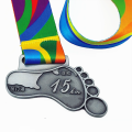 Tilpasset sølvform Running Foot Metal Medal