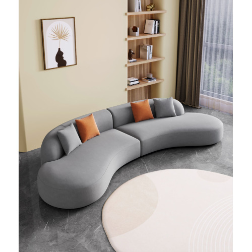 Скандинавский изогнутый современный бархатный диван