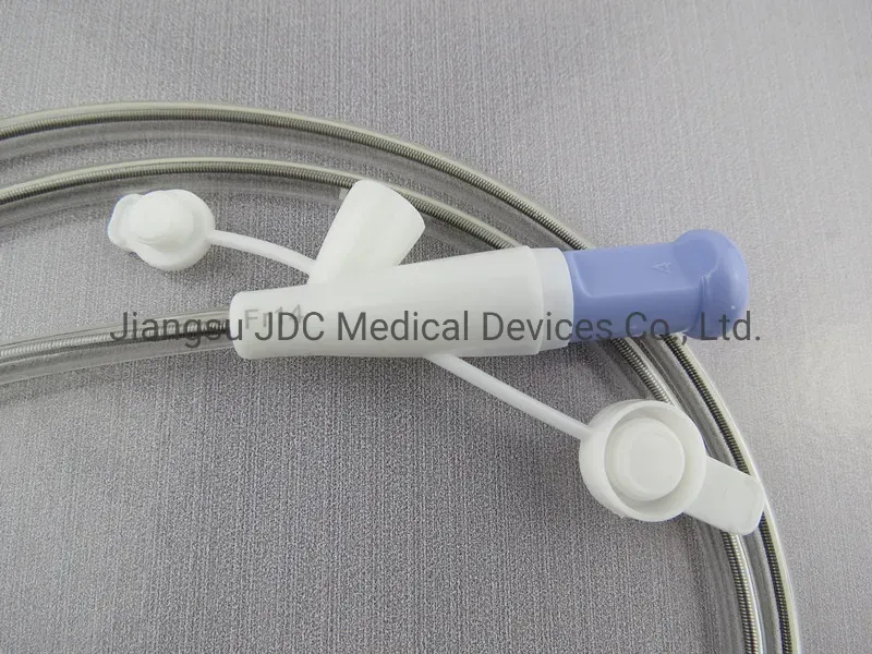 PVC/TPU Radiopaque Nasojejunal Feeding Tube with Tungsten Tip and Stylet